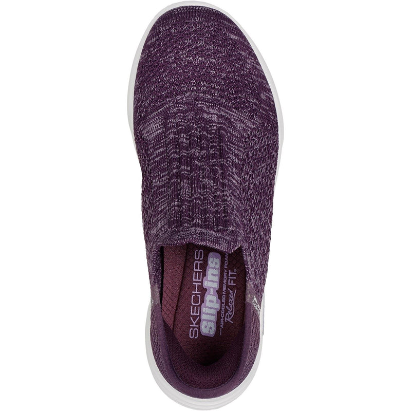Skechers Relaxed Fit Sport Polyester Damen Dunkelviolette Sneaker