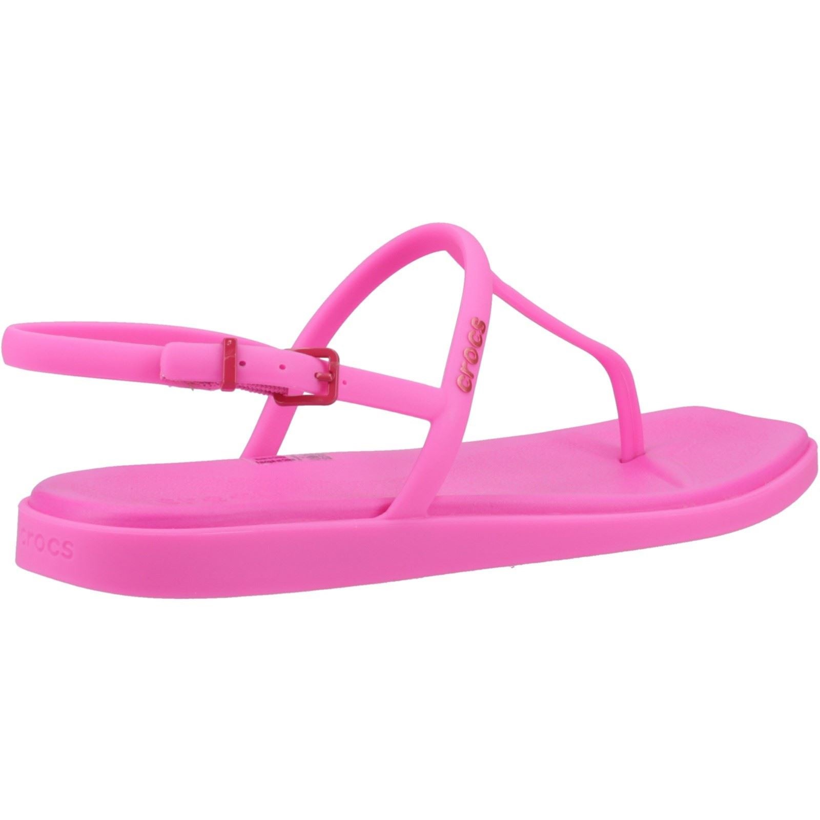 Crocs Miami Thong Flip Synthetik Damensandaletten In Rosa Crush