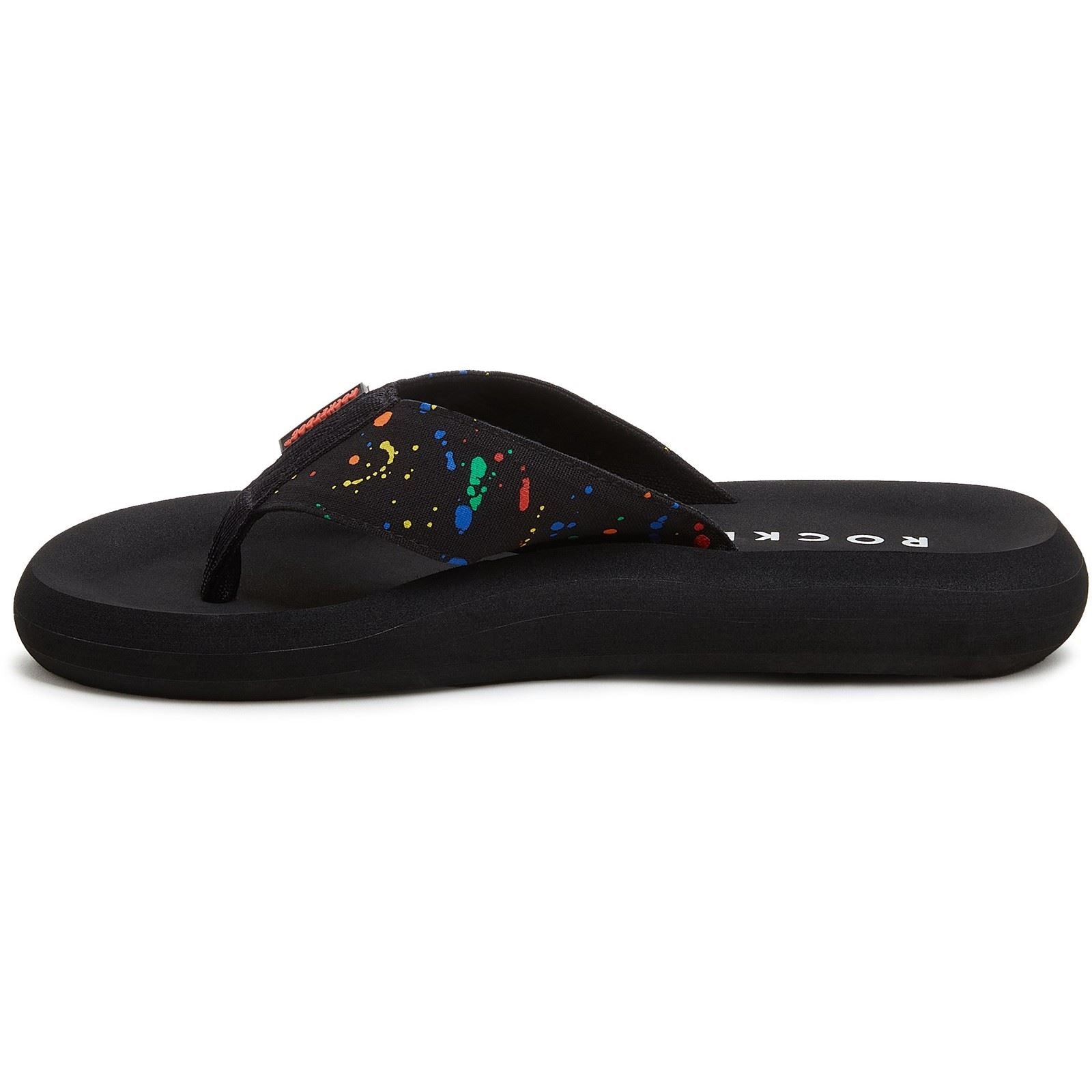 Rocket Dog Spotlight Splash Baumwolle Damen Schwarz/Multifarbige Sandalen