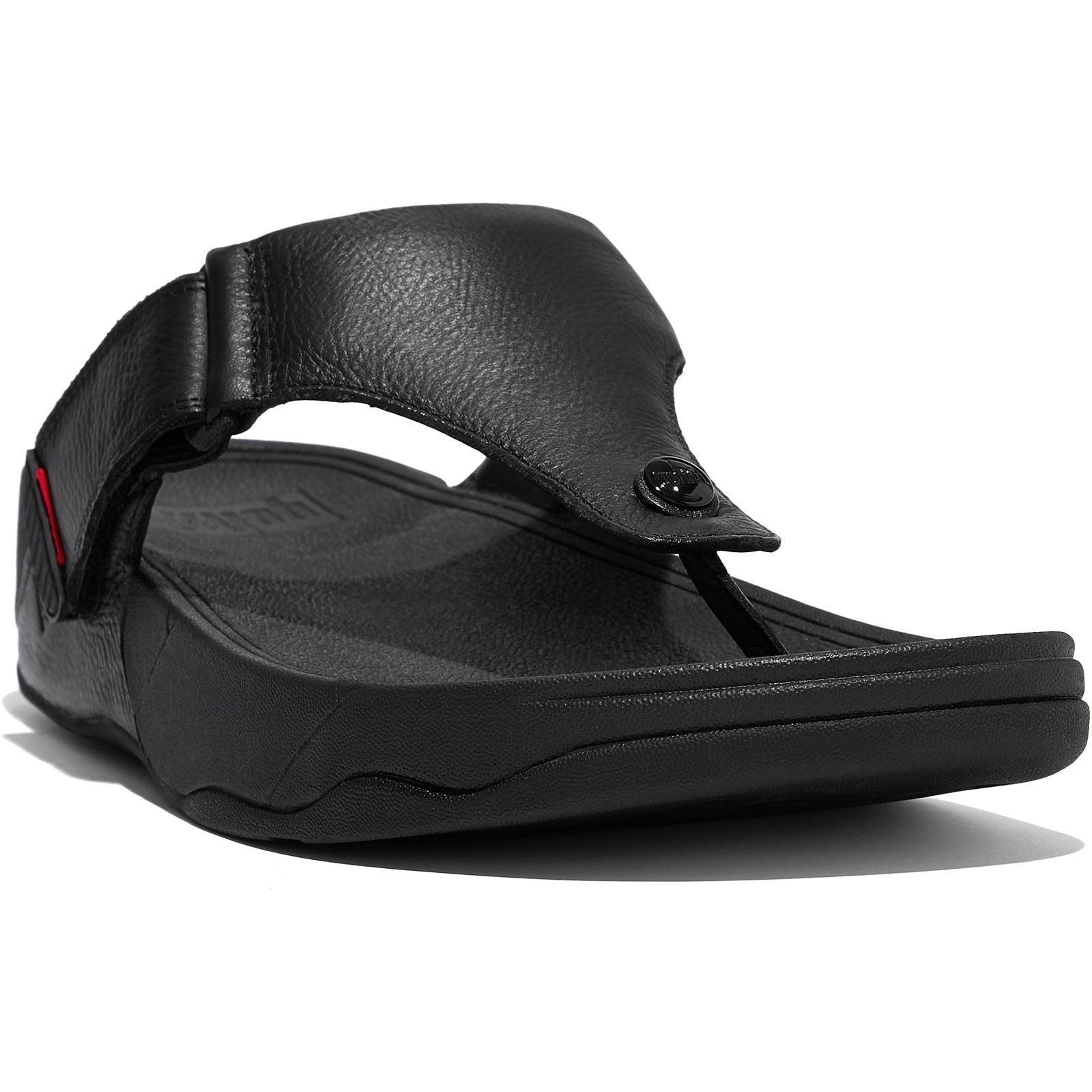 Fitflop Trakk II Leder Herren Sandalen Ganz In Schwarz