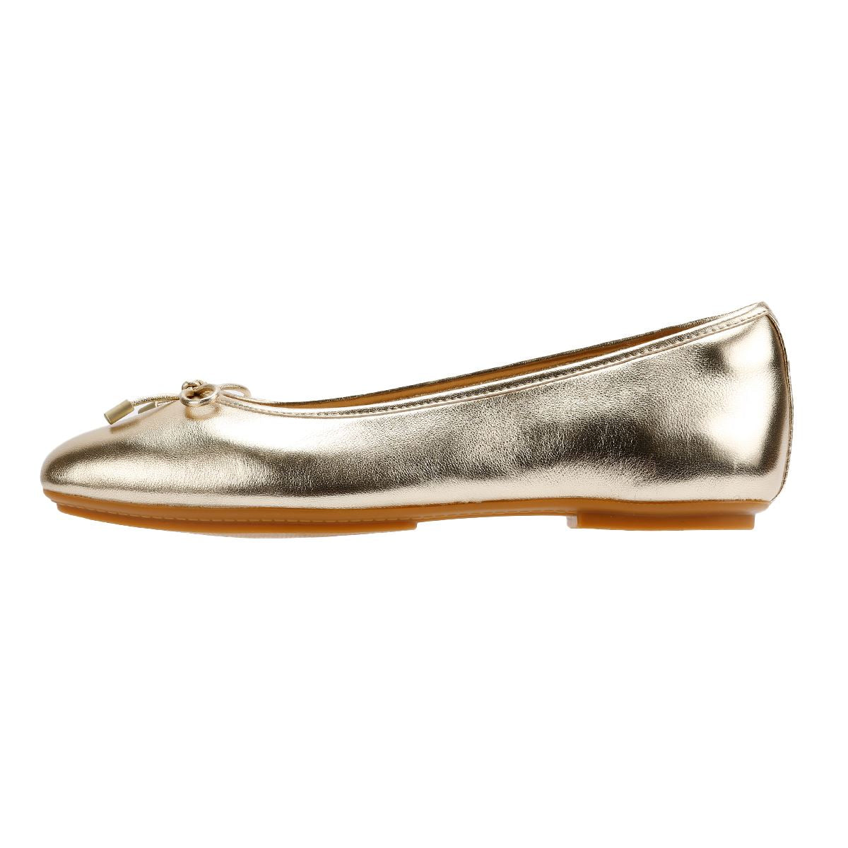 FitFlop Delicato Metallic-Leder Damen Gold Flats
