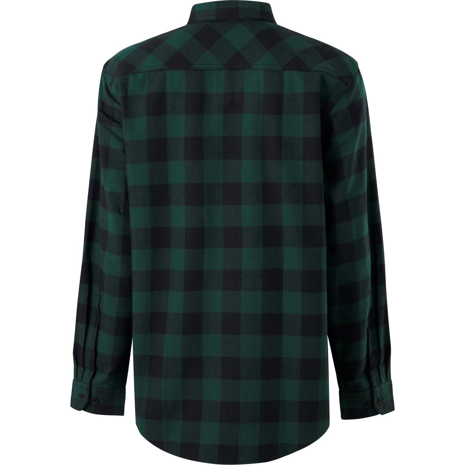 Hard Yakka Long Sleeve Check Flannel Baumwoll Herren Grüne Lässige Hemd