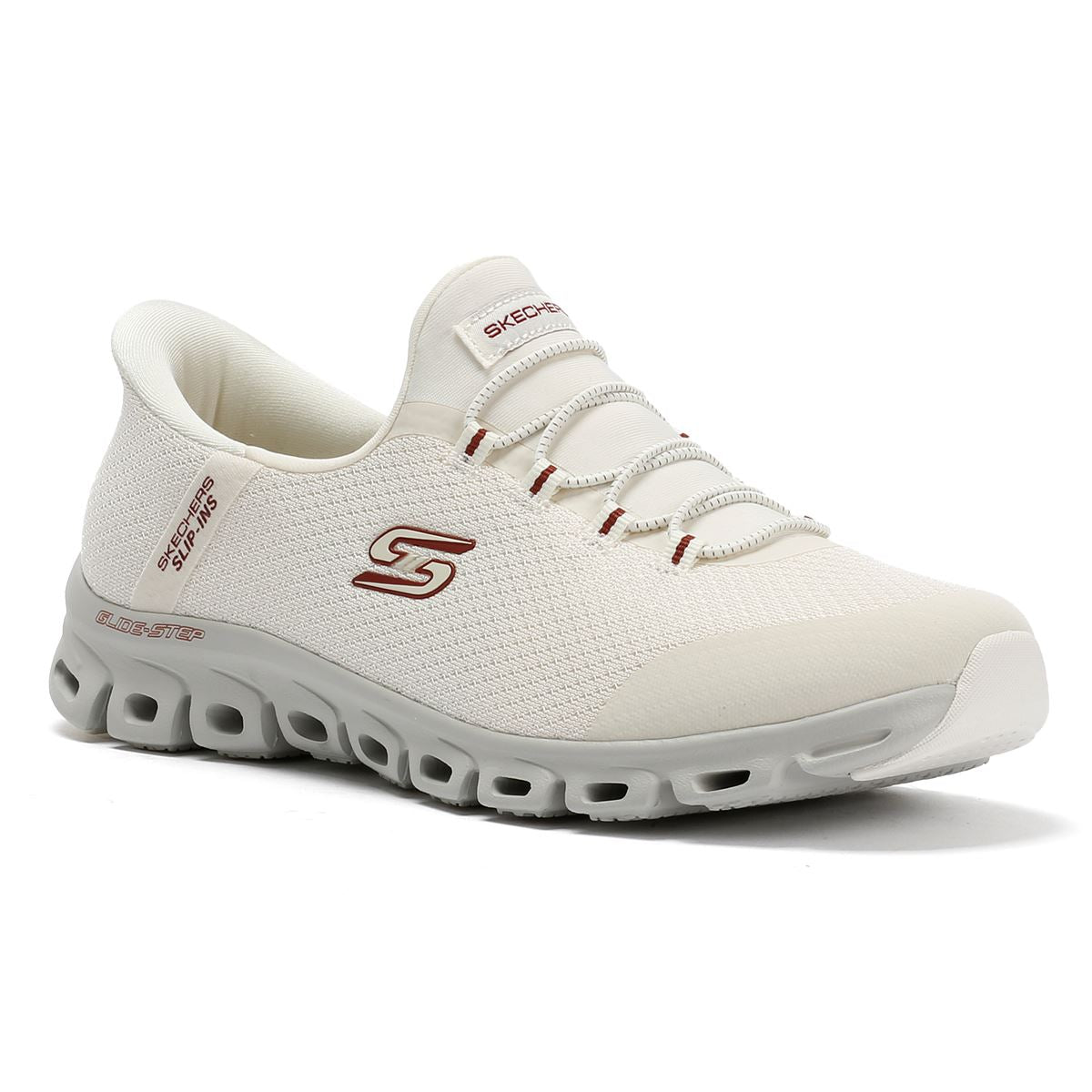Skechers Slip-Ins Glide Step Vibey Mesh Damen Weiße Sneakers