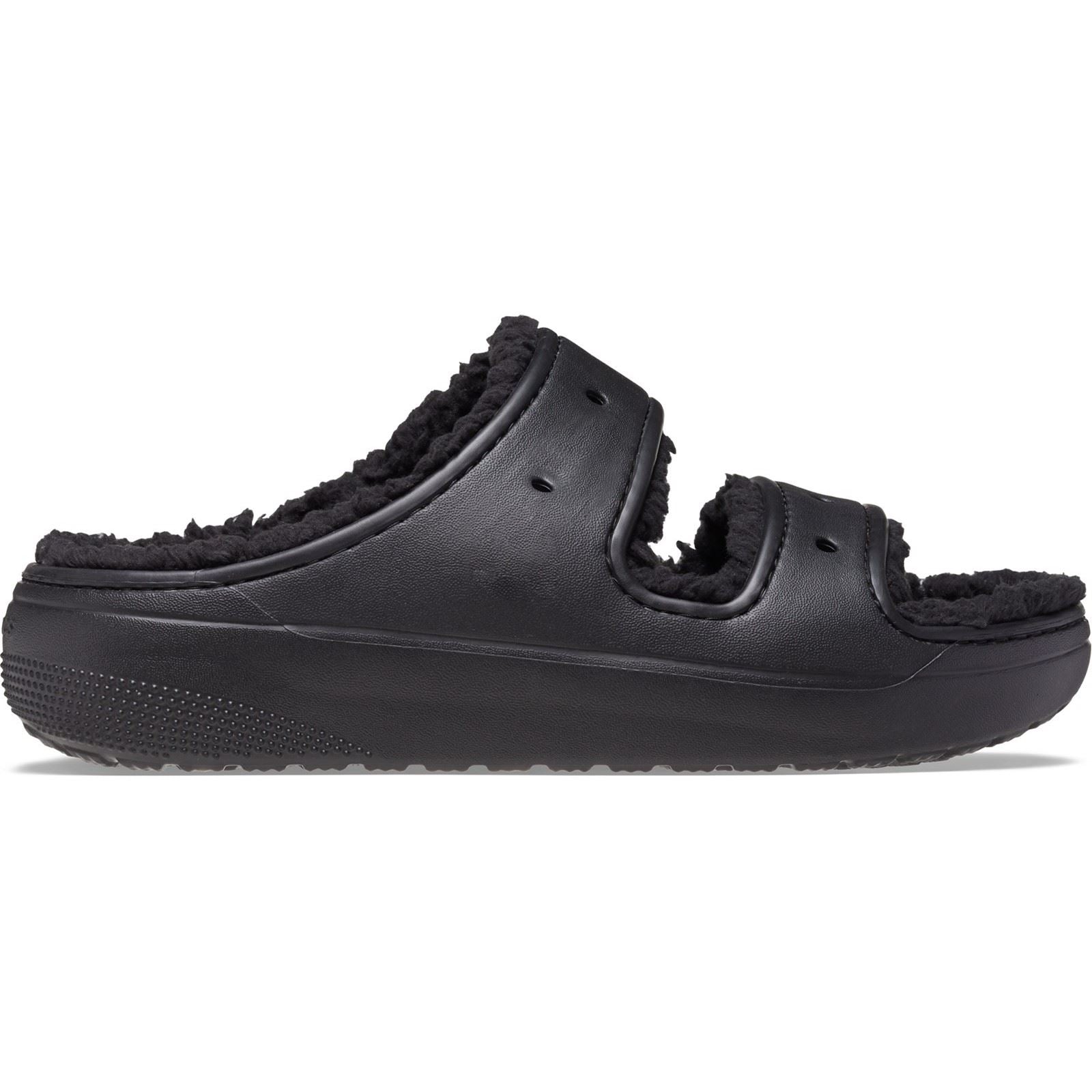 Crocs Classic Cozzzy Damen Sandalen Aus Thermoplastischem Material In Schwarz