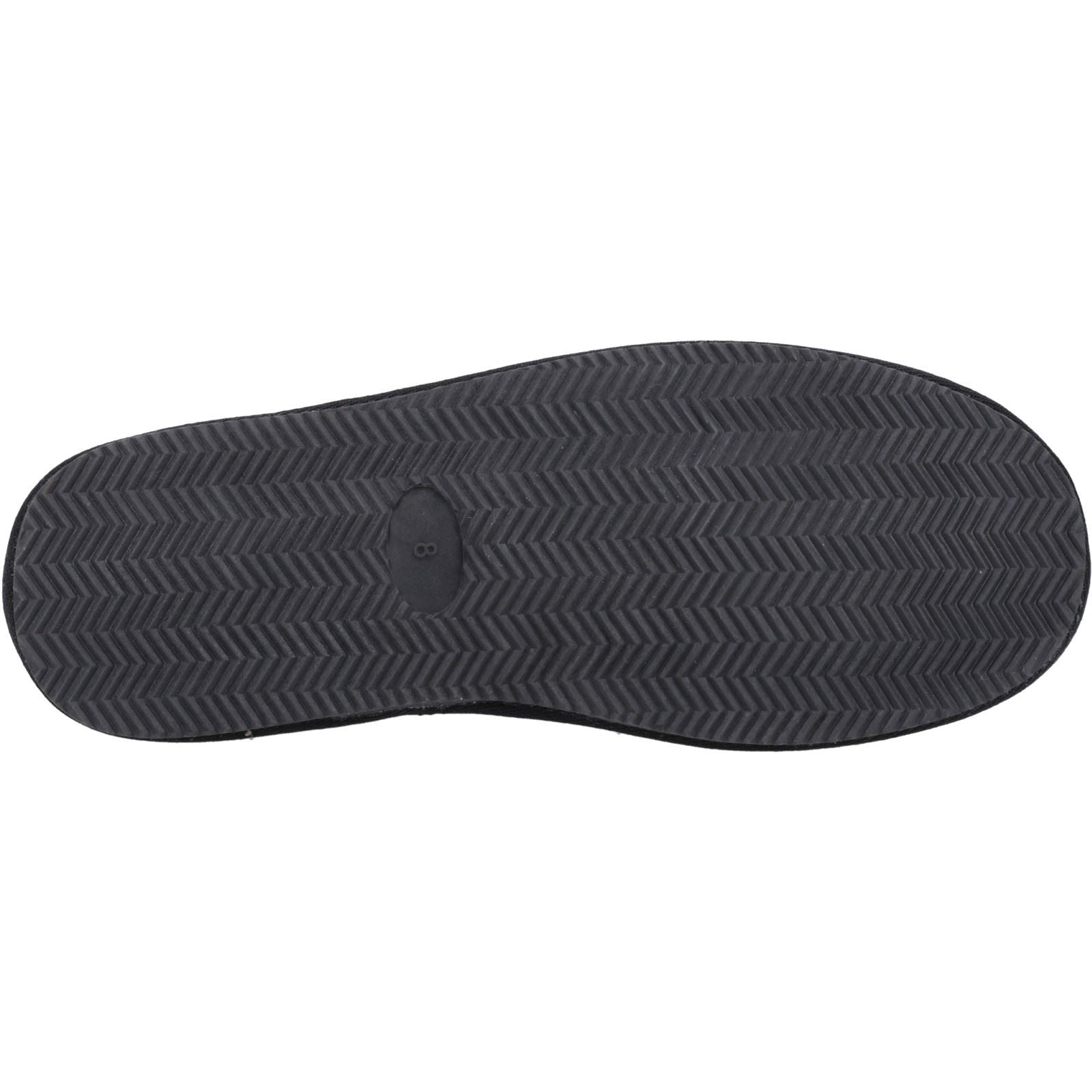 Hush Puppies Charles Wildleder Herren Schwarze Hausschuhe