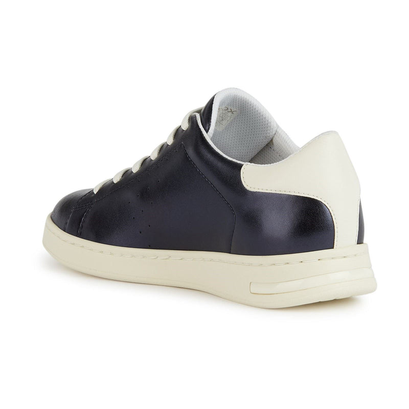 Geox D Jaysen B Faux Leder Damen Dunkle Jeans/Optisch Weiß Sneakers