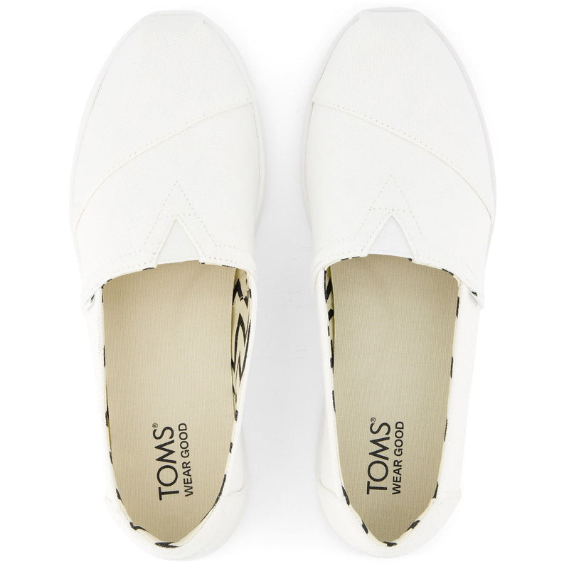 TOMS Alpargata Plus 100% Baumwolle Damen Weiße Espadrilles