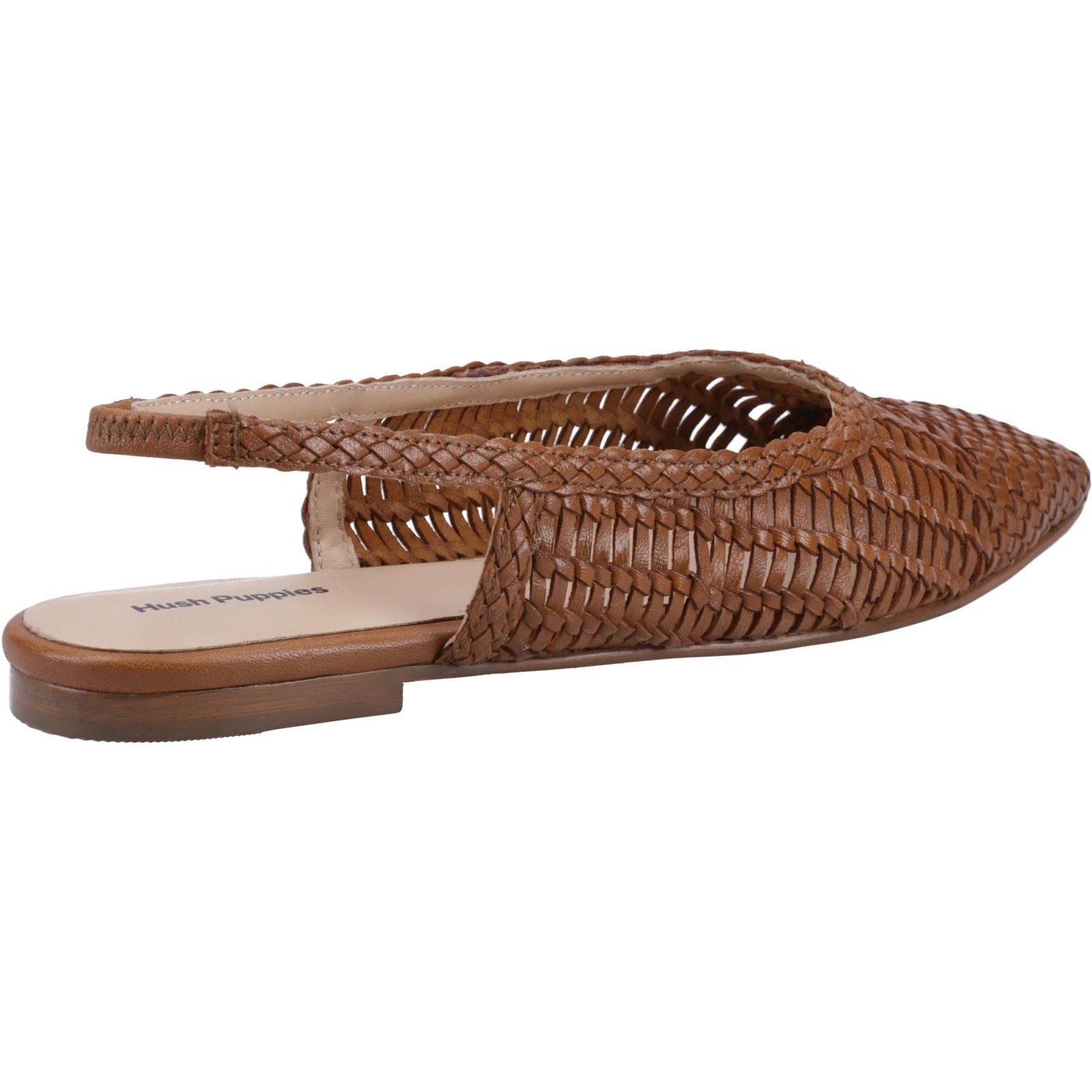 Hush Puppies Dalia Woven Damen Flache Schuhe Aus Leder In Tan