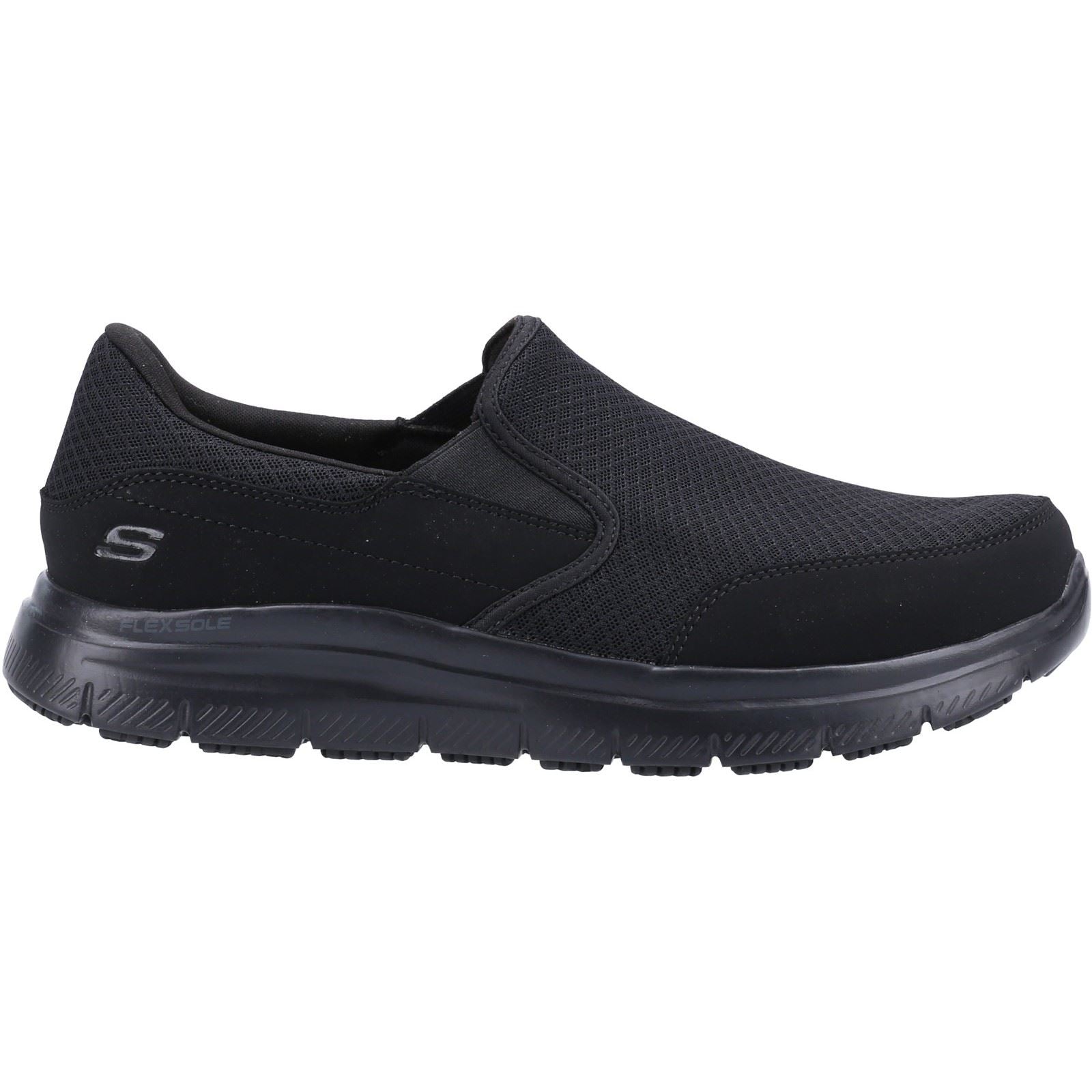 Skechers Workwear McAllen Wide Textil Herren Schwarze Sicherheits-Sneaker