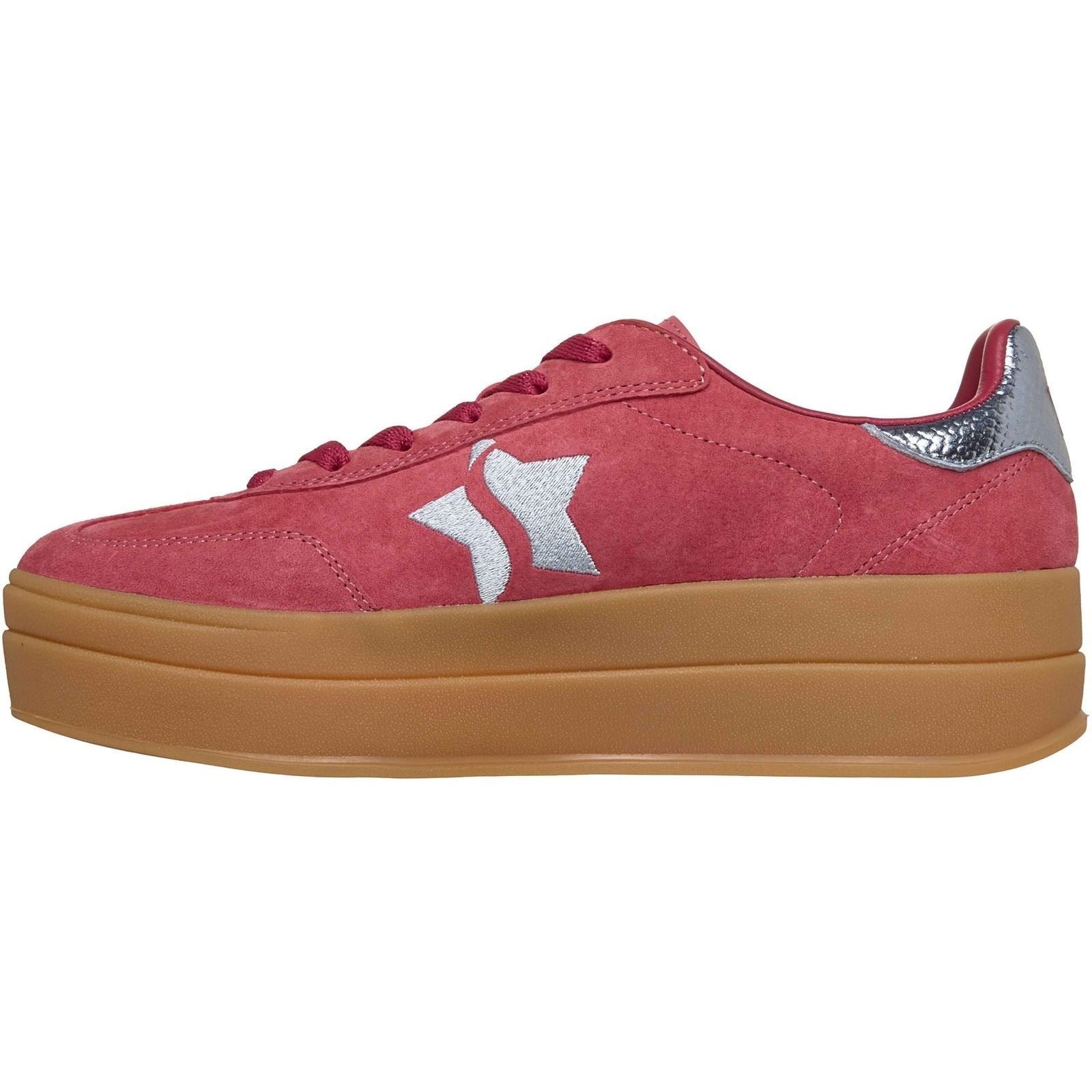Skechers Academy Hi Elevated Essence Leder Frauen Rot/Blaue Sneaker