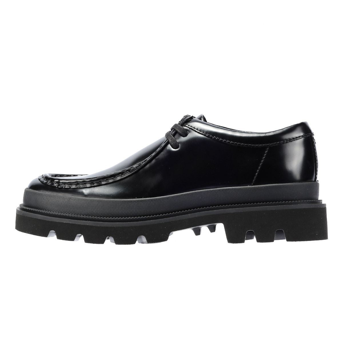 Clarks Main Badell Seam Schwarze Farbe Herren Schnürschuhe Aus Leder