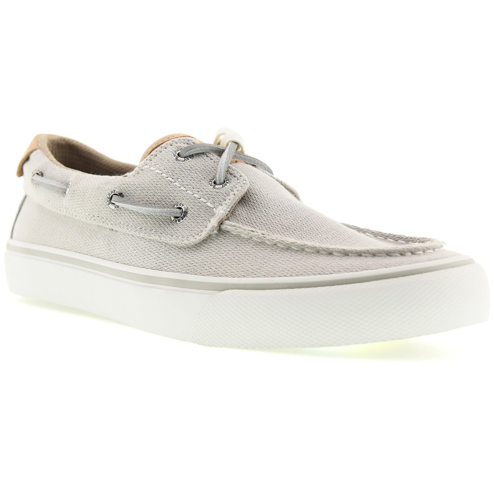Sperry Helm 2-Eye Textile Herren Graue Bootsschuhe