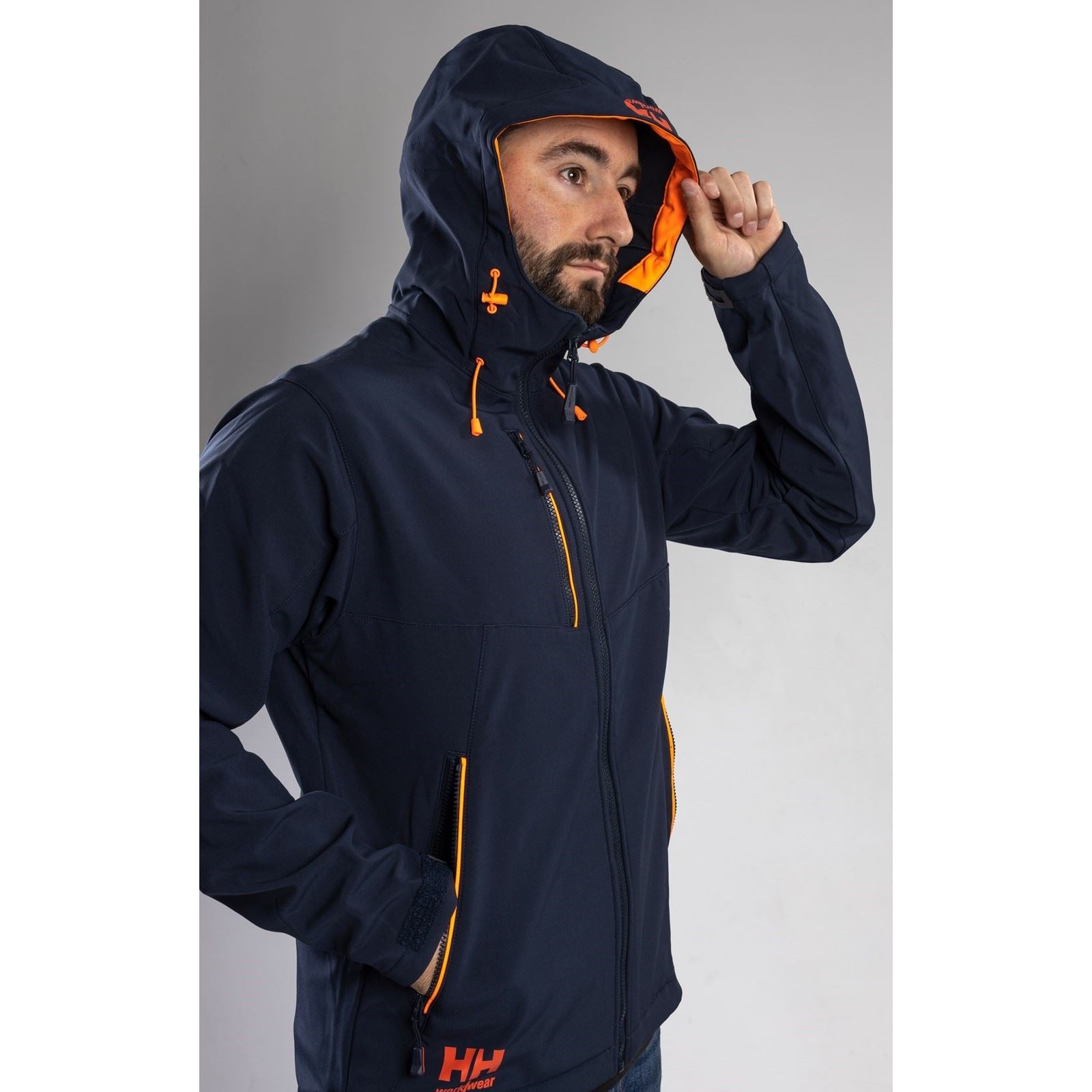 Helly Hansen Workwear Chelsea Evolution Softs Polyester Unisex Erwachsenen Blauer Kapuzenpullover