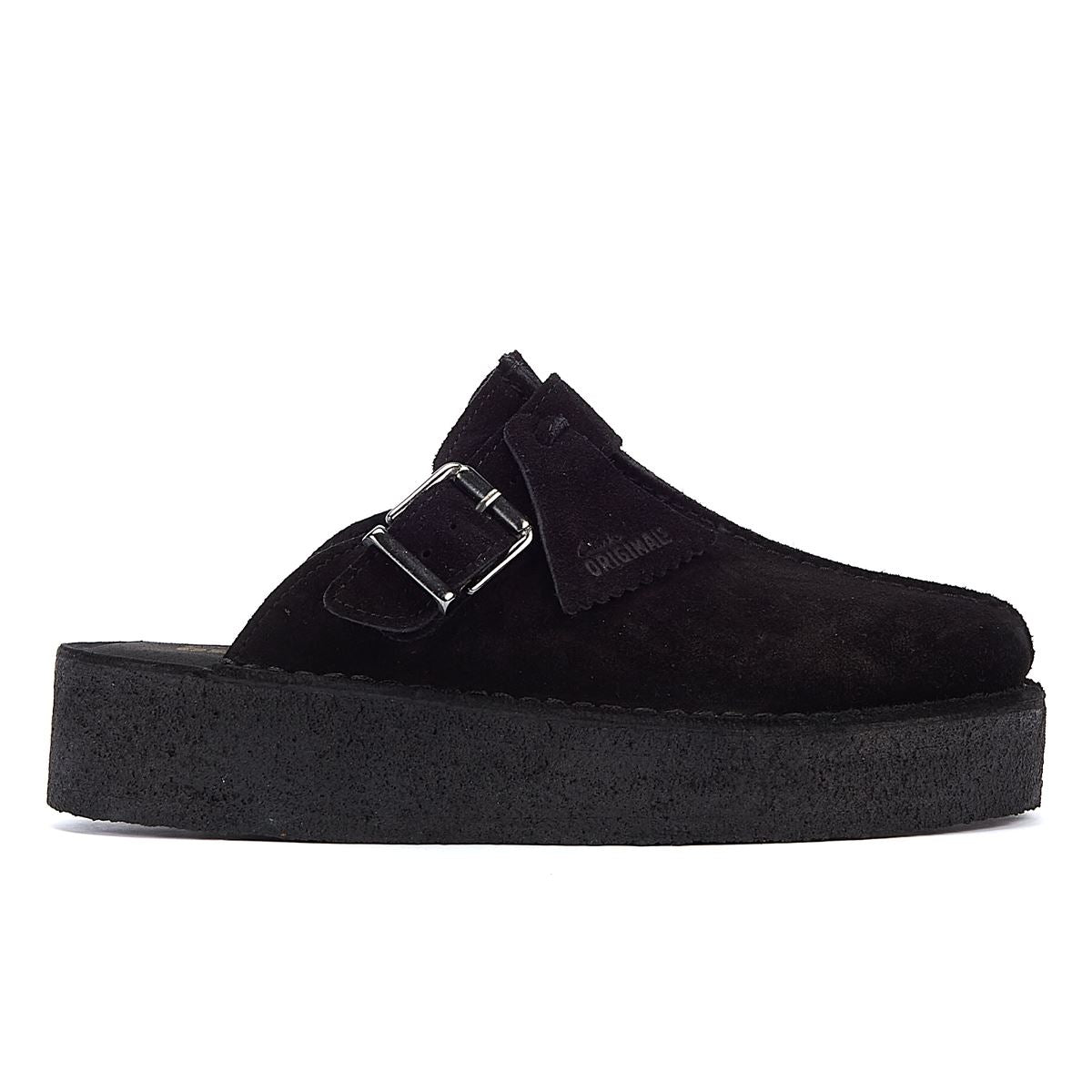 Clarks Originals Wedge Mule Damen Schwarze Farbe Wildleder Clogs