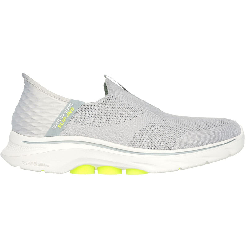 Skechers Skechers Slip-ins: GO WALK 7 - Easy On 2 Slip-Ins: Go Walk 7 - Easy On 2 Mesh Herren-Sneaker In Grau/Gelb
