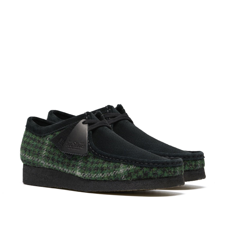 Clarks Originals Wallabee Herren Stoff Stiefel In Grün