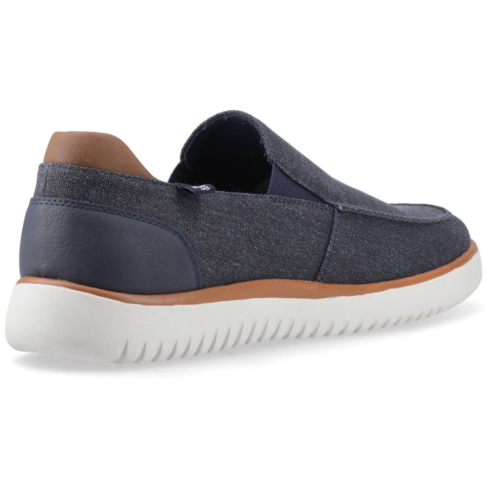 Hush Puppies Damon Slip on Textile Herren Navy Loafer