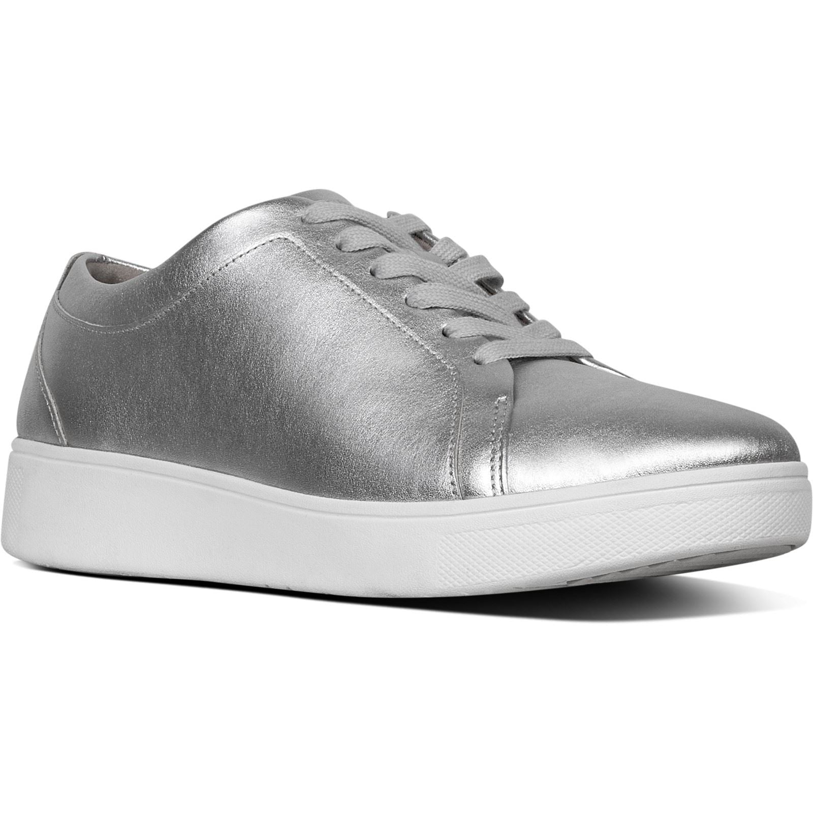 Fitflop Rally Leder Damen Silber Sneakers