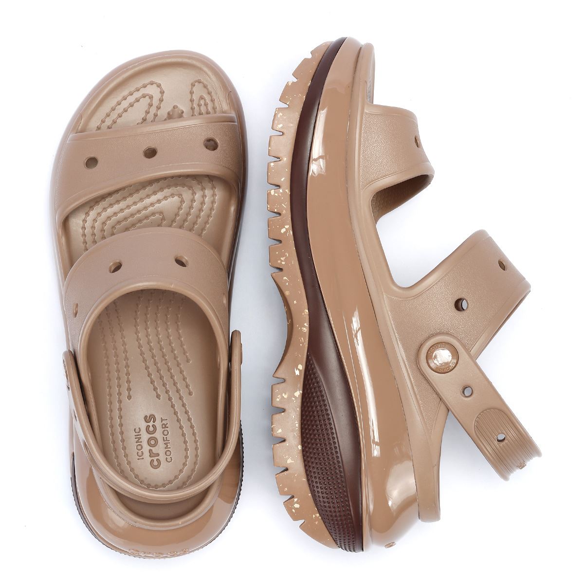 Crocs Mega Crush Latte Sandalen