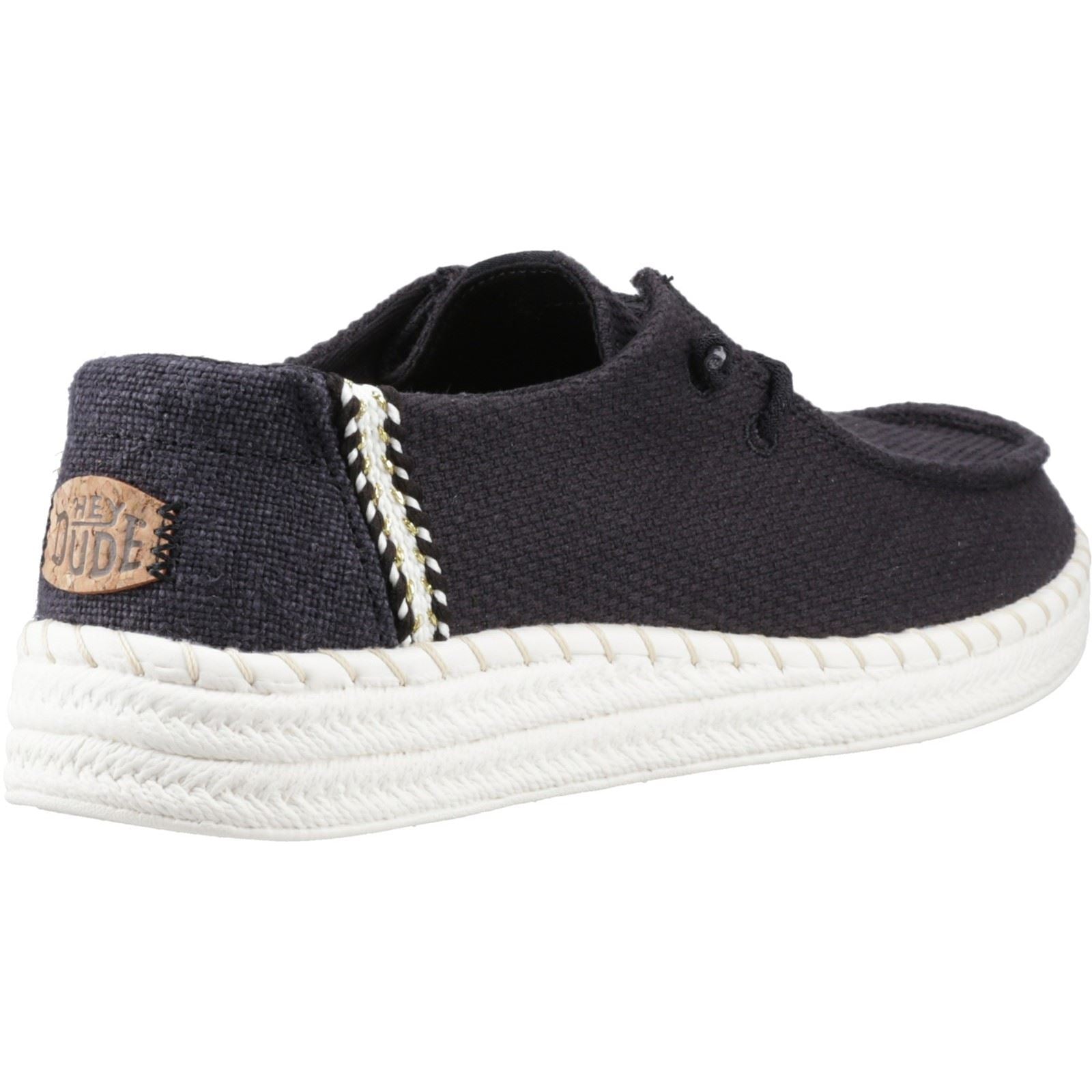 HEYDUDE Wendy Espadrille Woven Damen Espadrilles Aus Baumwollmischgewebe In Schwarz
