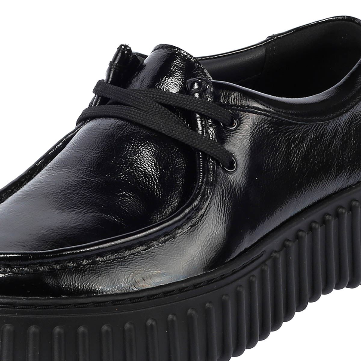 Clarks Main Torhill Bee Lacklederne Schwarze Damenschuhe