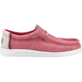 HEYDUDE Wally Jute Herren Mokassin Schuhe Aus Jute In Rot Bordeaux/Silberbirke