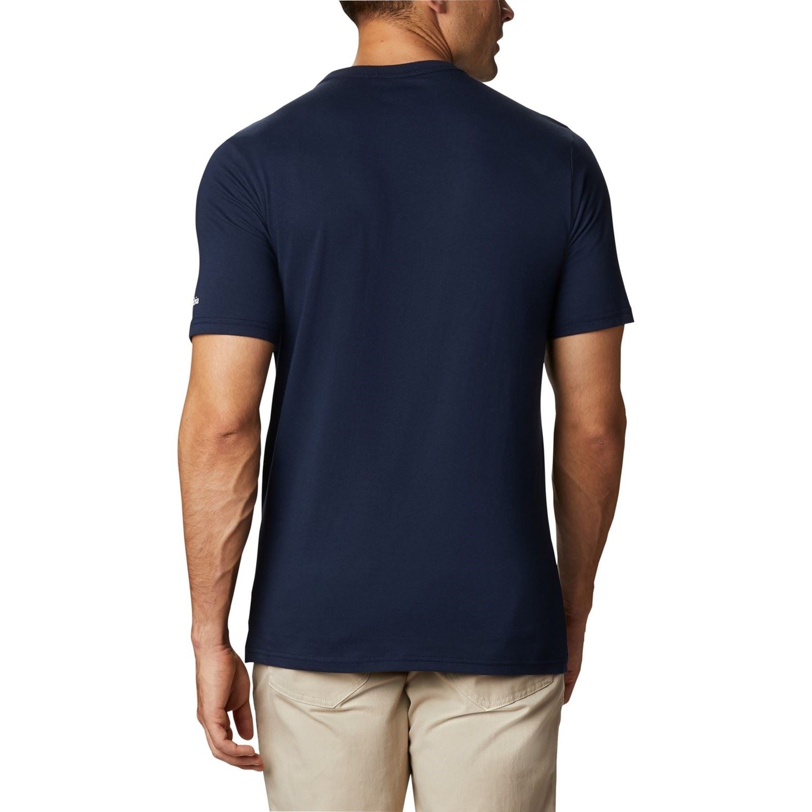 Columbia CSC Basic Logo Short Sleeve Baumwoll Herrenblaue T-Shirts Mit Kurzen Ärmeln