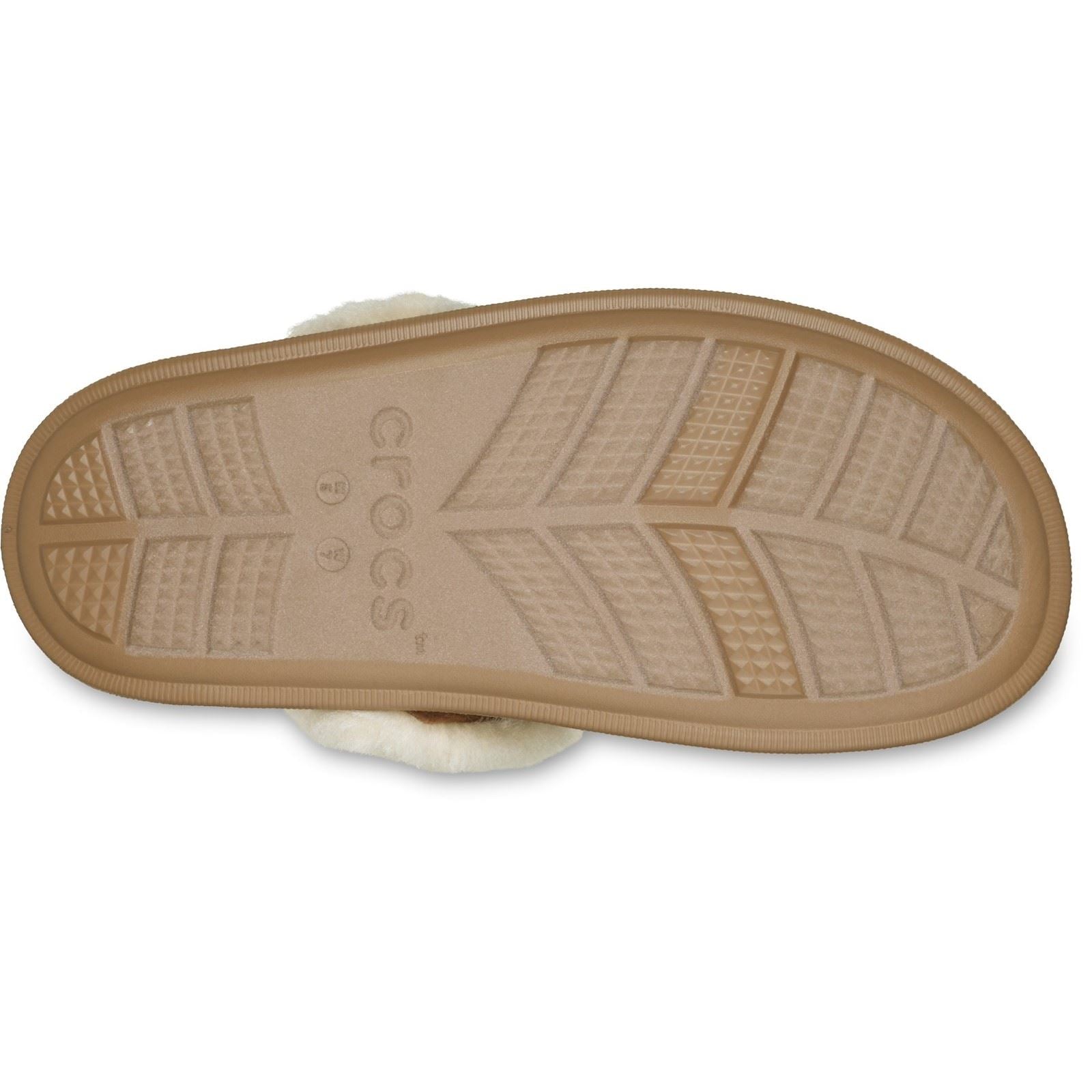 Crocs Classic Fuzz Scuff Thermolastische Schlappen In Sepia