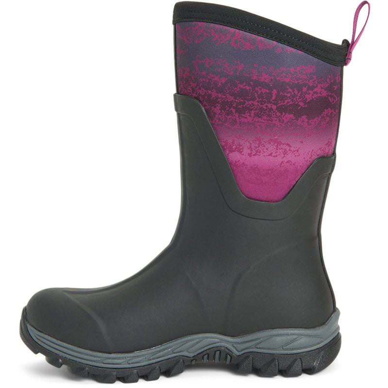 Muck Boots Arctic Sport Mid Gummistiefel Schwarz/Magenta