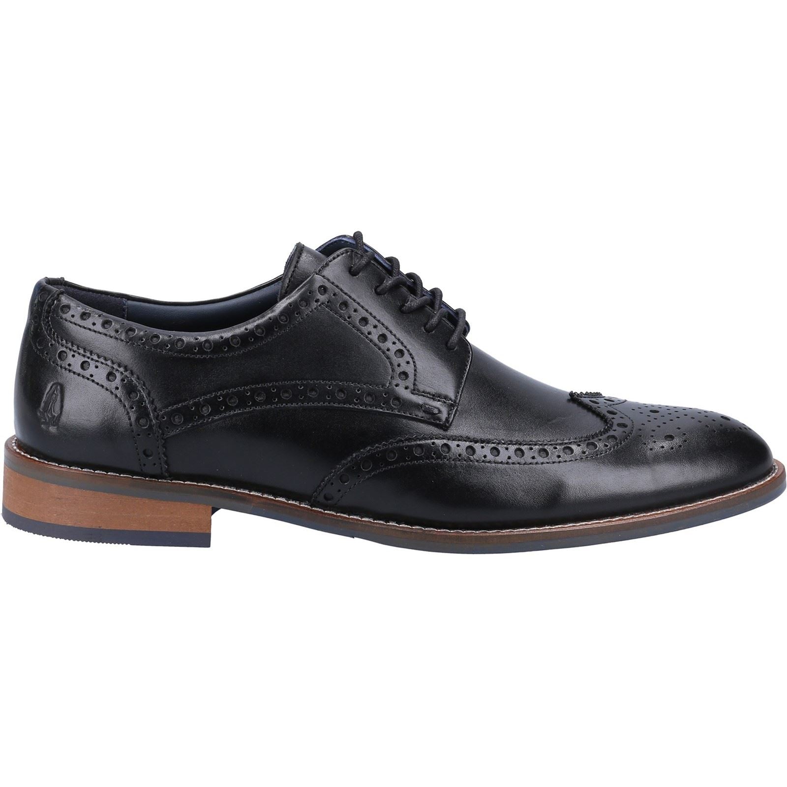 Hush Puppies Dustin Brogue Herrenschuhe Aus Schwarzem Leder