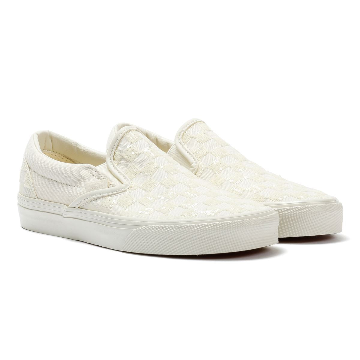 Vans Classic Slip-On Leichte Weiße Sneakers Aus Canvas