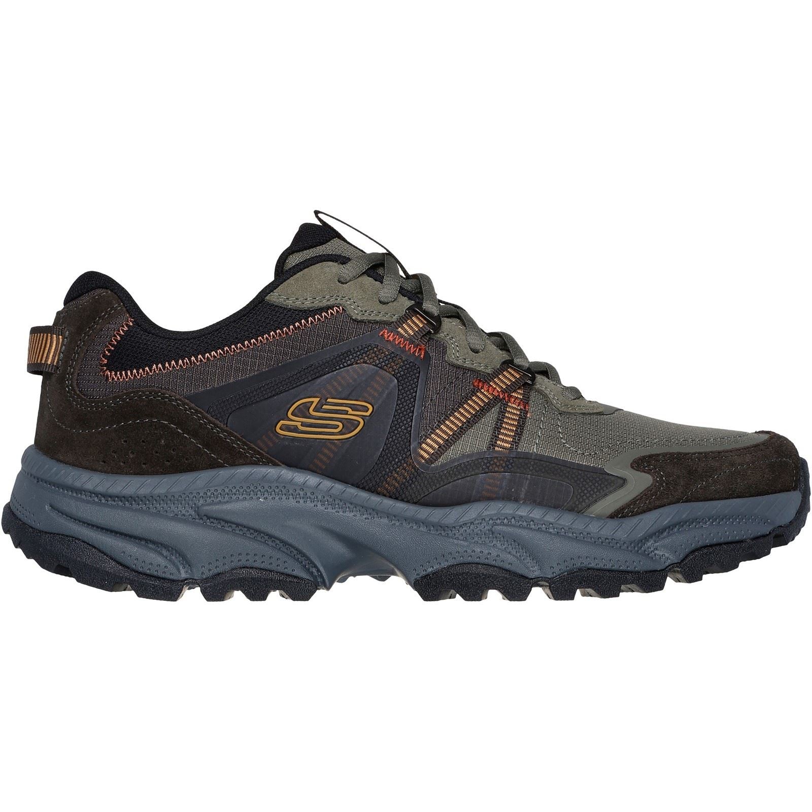 Skechers Vigor AT Richwood Herren Wanderstiefel Aus Leder In Olivgrün/Mehrfarbig