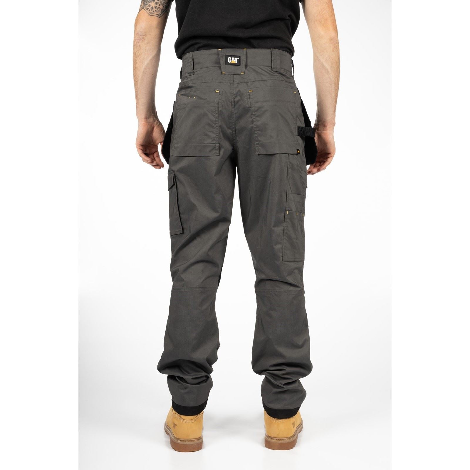 Caterpillar Nexus Holster Stretch Pocket Baumwoll Herren Graue Outdoor Hosen