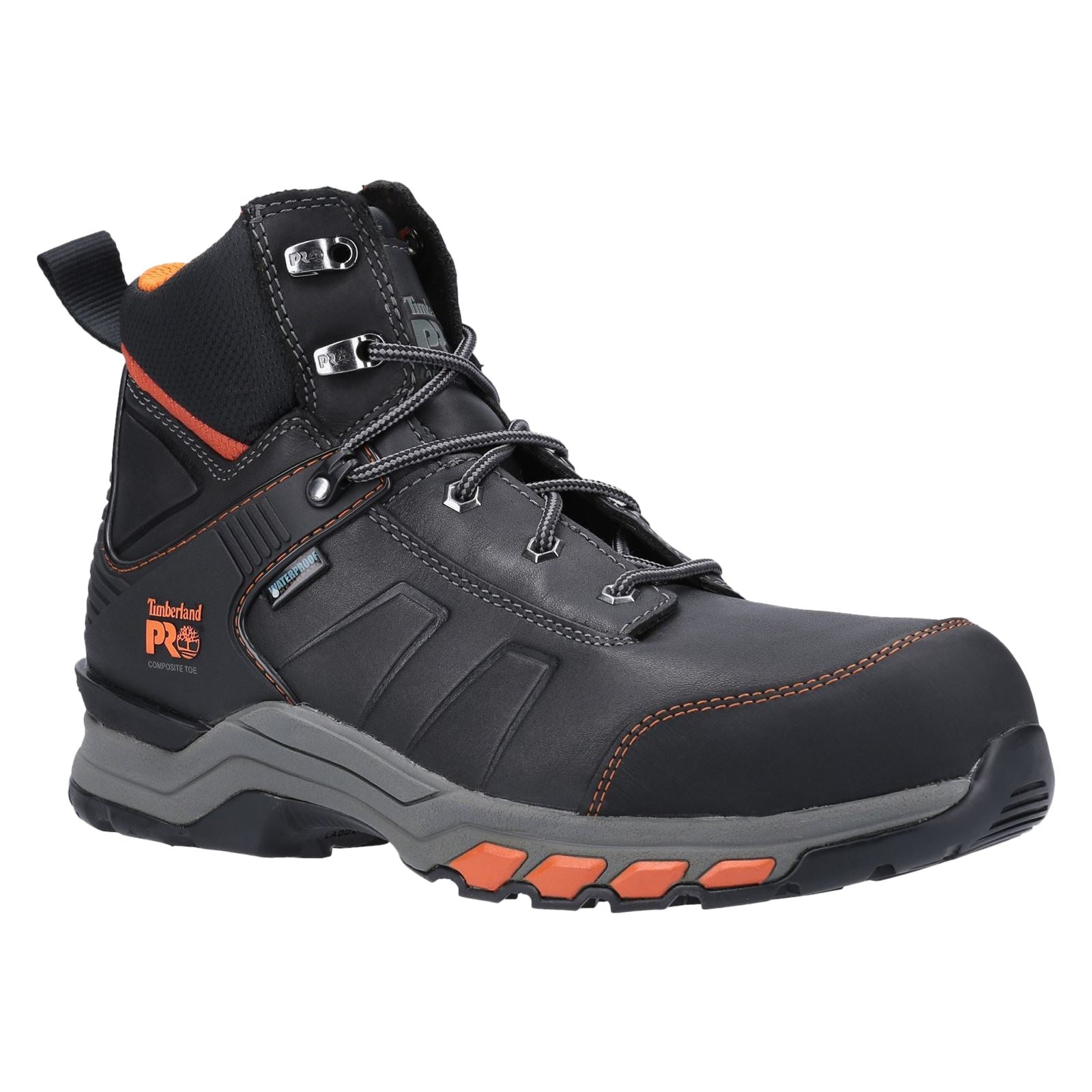 Timberland Pro Hypercharge Arbeitsleder Schwarz/Orange Sicherheitsstiefel