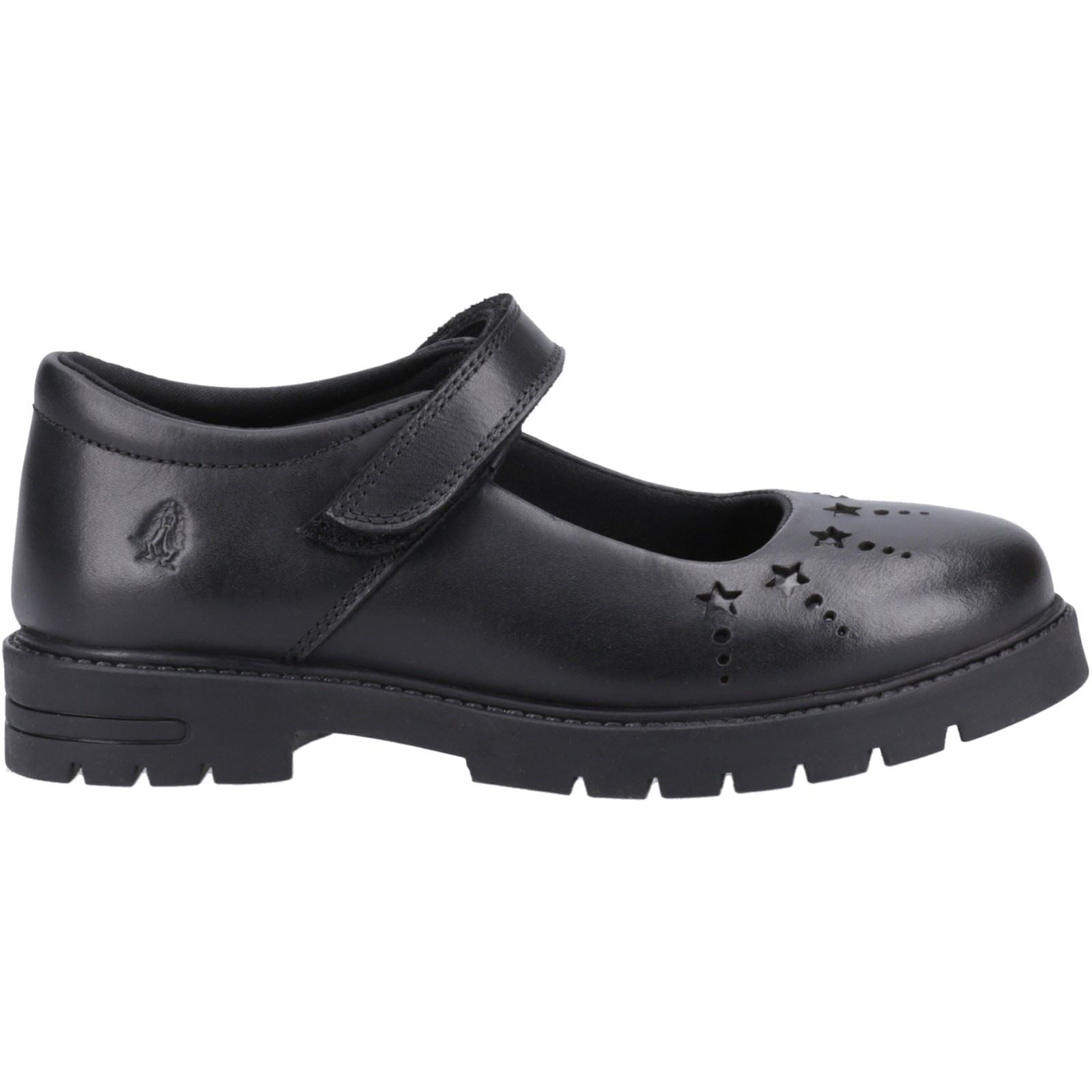 Hush Puppies Sabrina Junior Mädchenschuhe Aus Schwarzem Leder