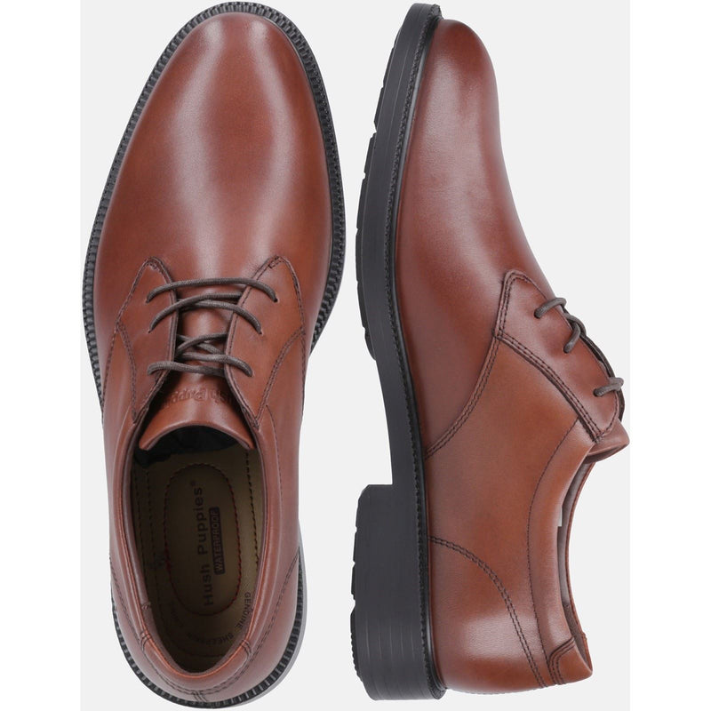 Hush Puppies Banker Herren Schnürschuhe Aus Braunem Leder