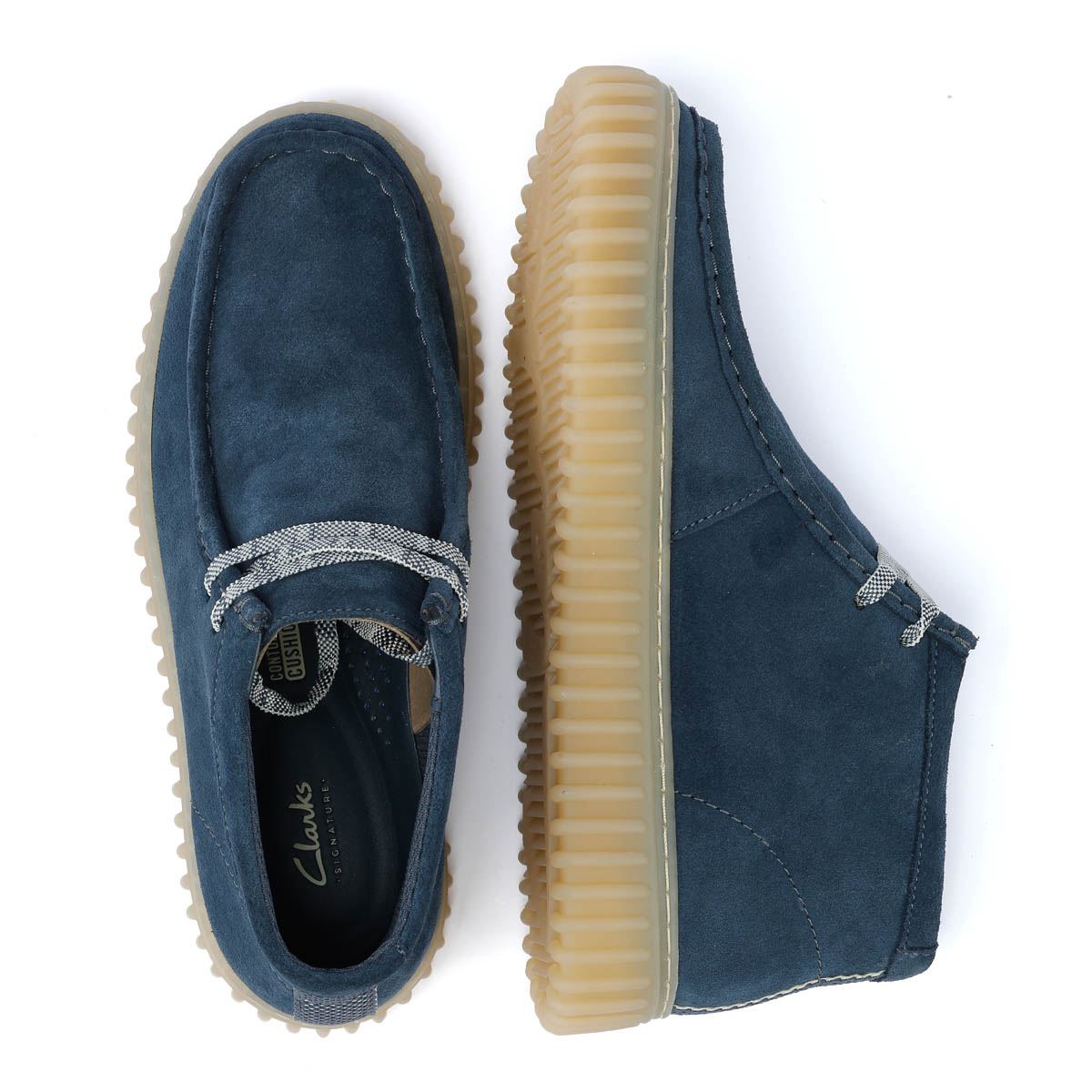 Clarks Main Torhill Hi Wildleder Herren Stiefel In Blau