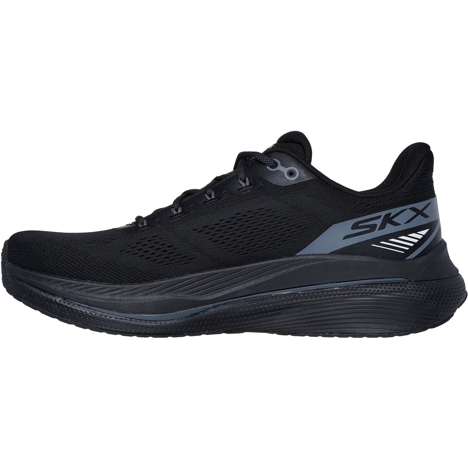 Skechers Performance Max Cushioning Propulsion Textile Herrenschwarze Sneakers