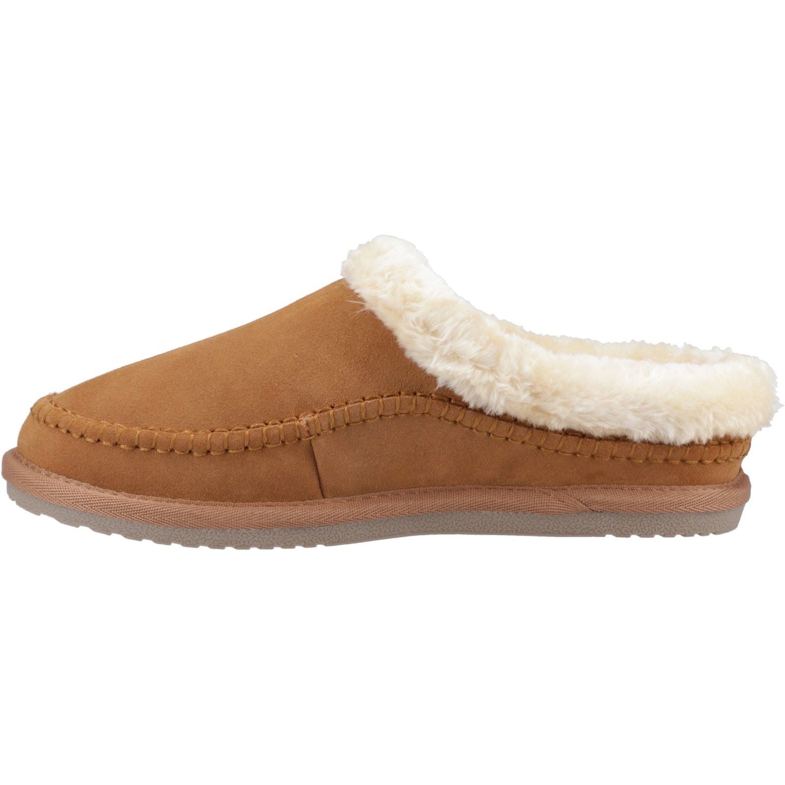 Hush Puppies Atticus Herren Hausschuhe aus Wildleder in Tan