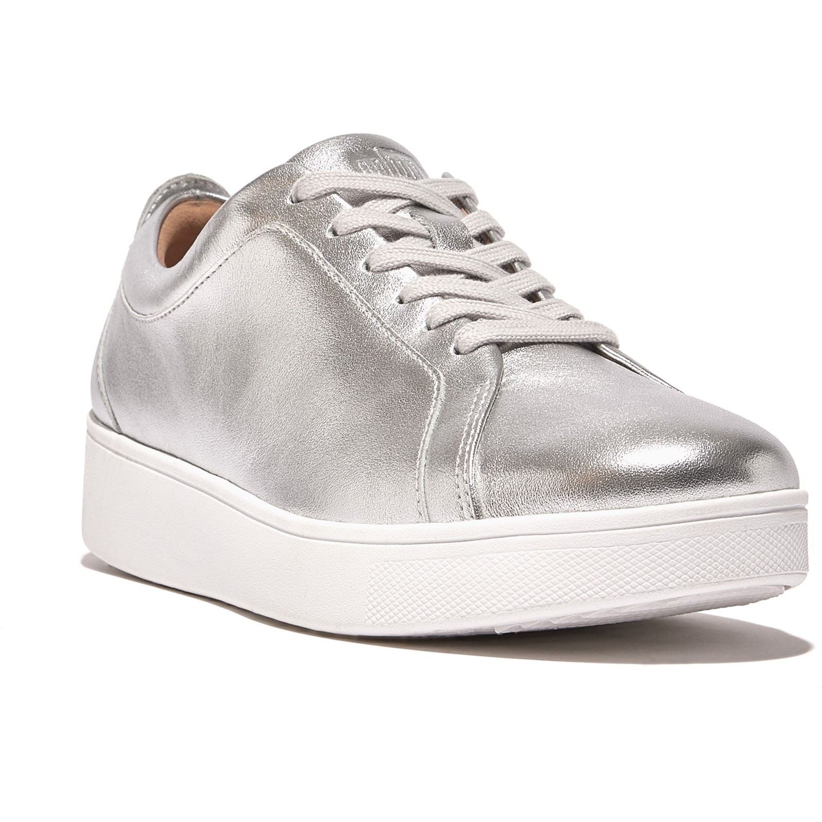 Fitflop Rally Leder Damen Silber Sneakers