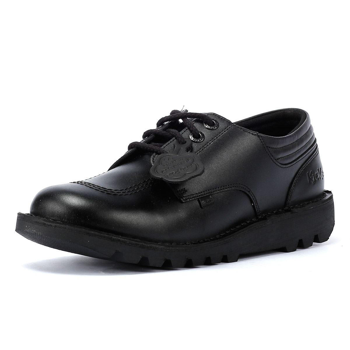 Kickers Kick Lo Padded Herren Schwarze Lederschuhe