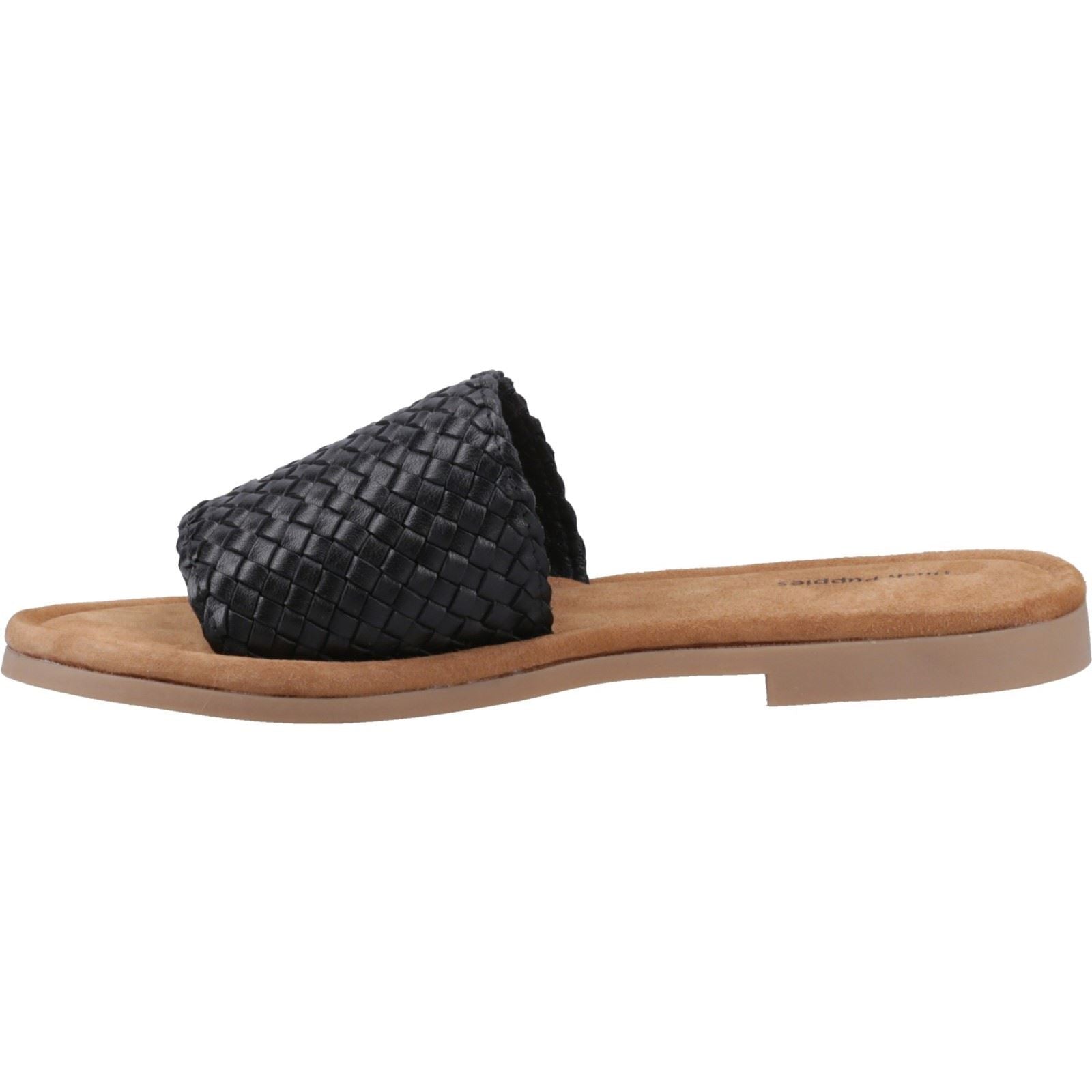 Hush Puppies Hetty Slide Damen Sandalen Aus Schwarzem Leder