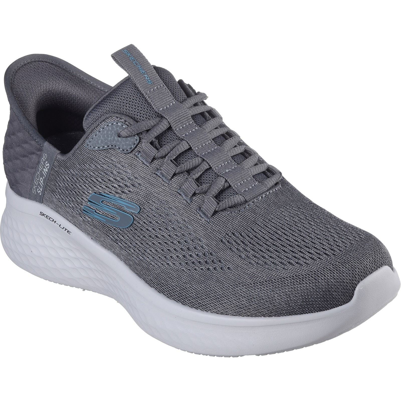 Skechers Skech-Lite Pro Primebase Textile Herren-Sneaker In Anthrazit/Blau