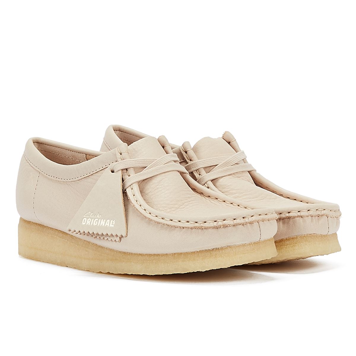 Clarks Originals Wallabee  Damen Beige Lederschuhe