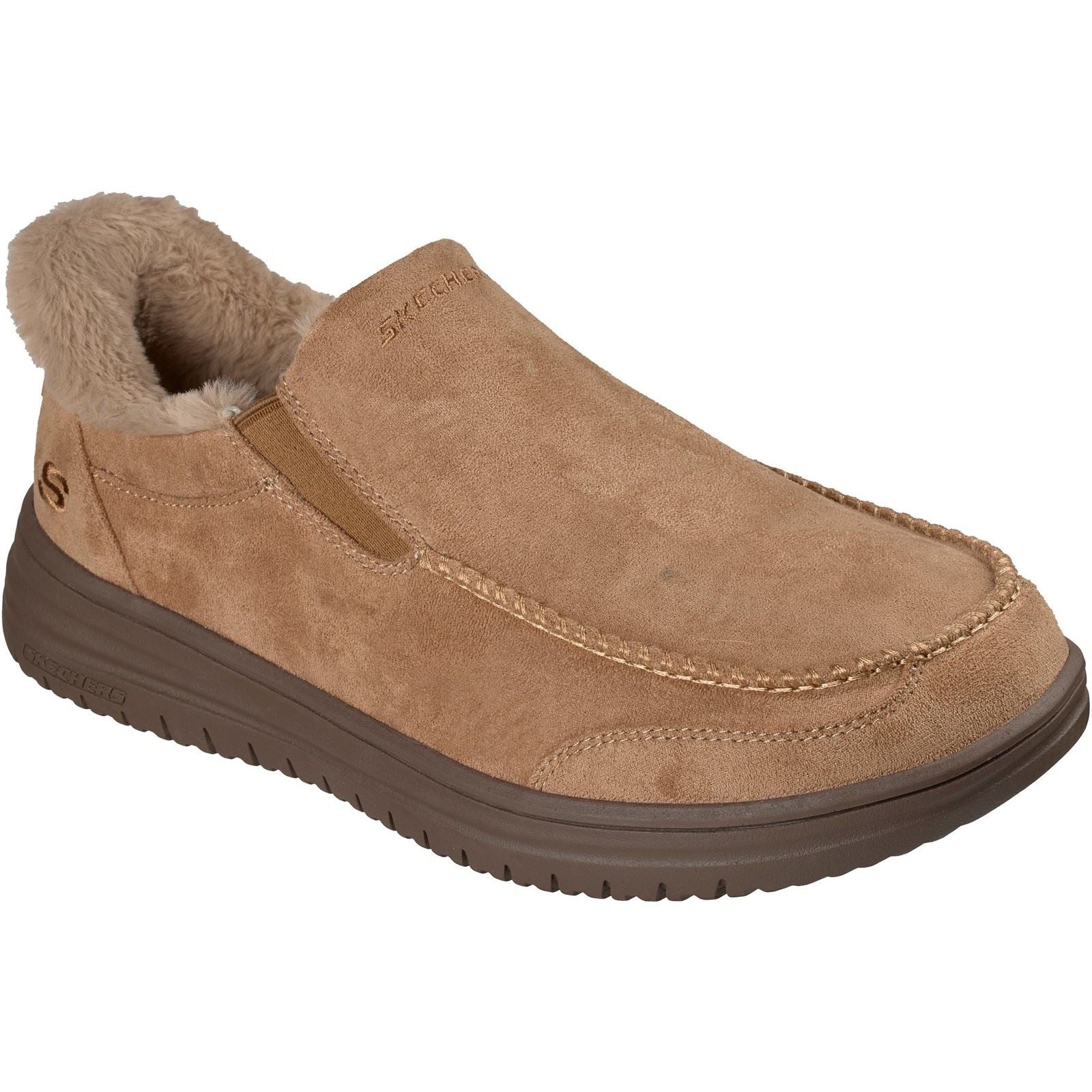 Skechers Murette Scofield Textile Herren Hausschuhe In Beige