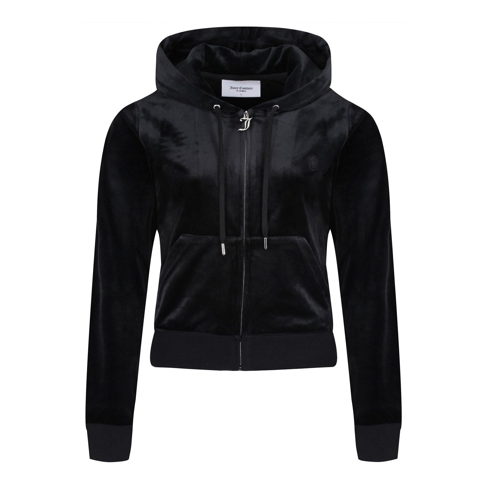 Juicy Couture Robertson Classic Jacket Polyester Damen Schwarz Kapuzen Sweatshirt