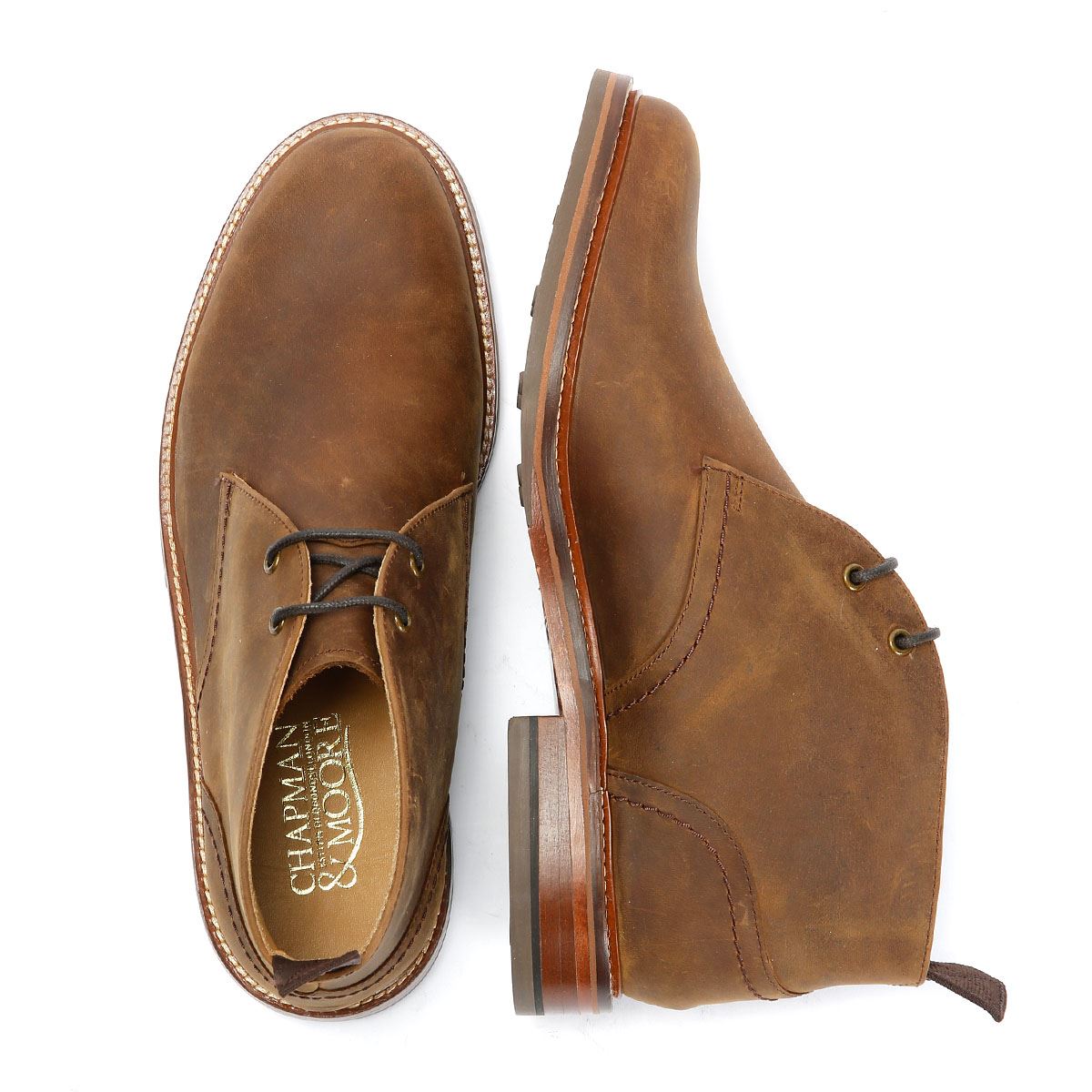 Chapman & Moore Country Chukka Leder Herren Braune Stiefel