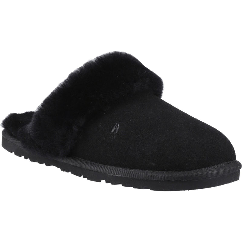 Hush Puppies Samantha Damen Wildleder Hausschuhe in Schwarz
