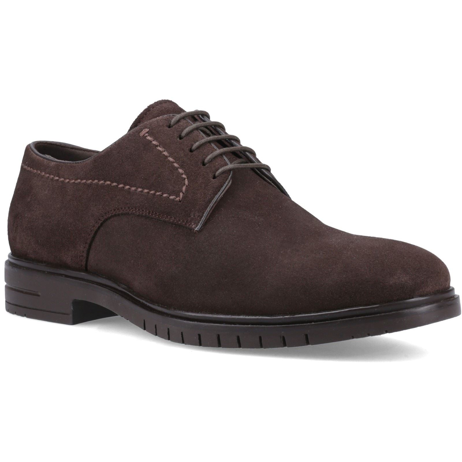 Hush Puppies Sterling Suede Shoe Leder Herren Schokoladen Schnürschuhe