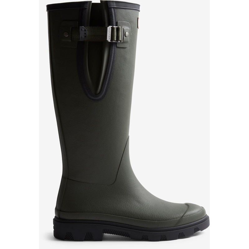 Hunter Downpour Adjustable Boot Damen Gummistiefel In Dunkeloliv/Schwarz
